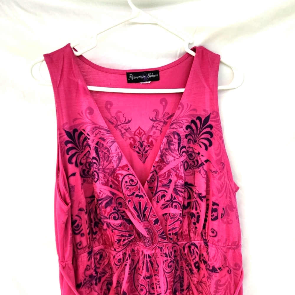 Long casual knit dress Appropriate Behavior Dark Mauve or Fushia color